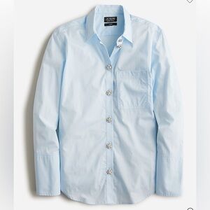 NWT J Crew Garçon Classic shirt with jewel buttons Sz. 12